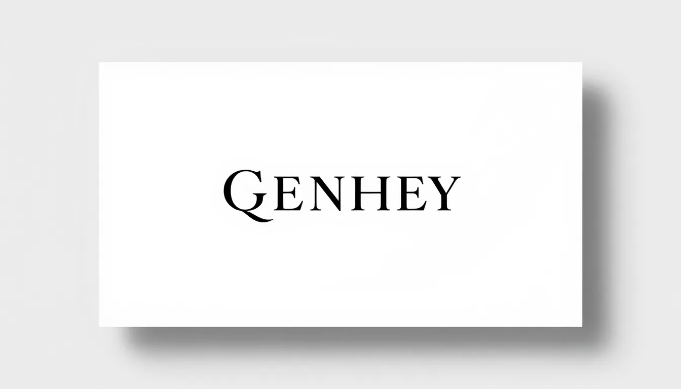 Minimalist business card design, white background, elegant b...