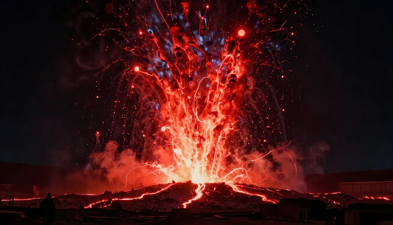 A futuristic digital reconstruction of the Yellowstone erupt...