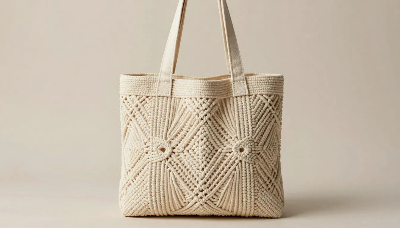 Professional studio photography of a handmade tote bag made ...