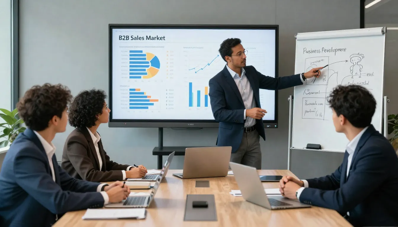 A team of four diverse business experts, one specializing in...