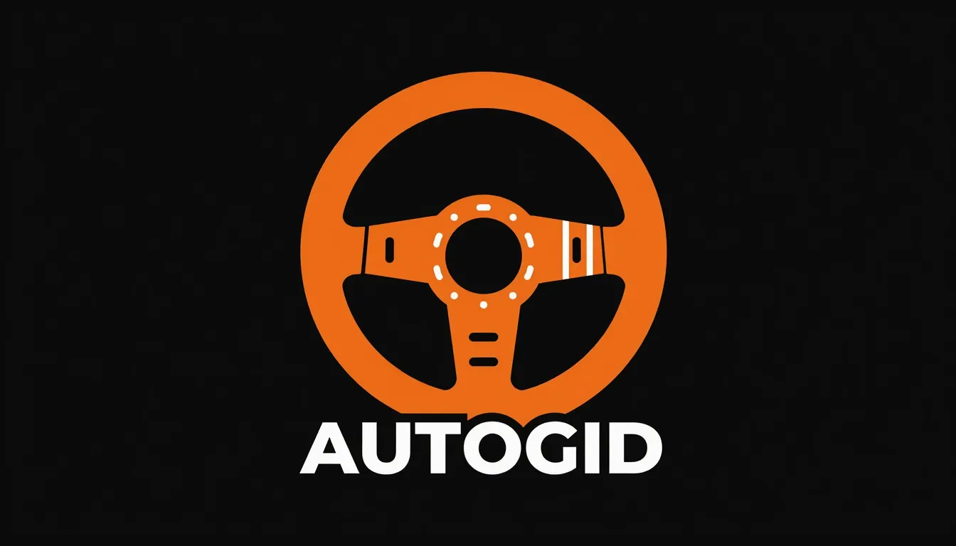 Minimalist logo for an auto shop named 'AUTOGID'. The design...