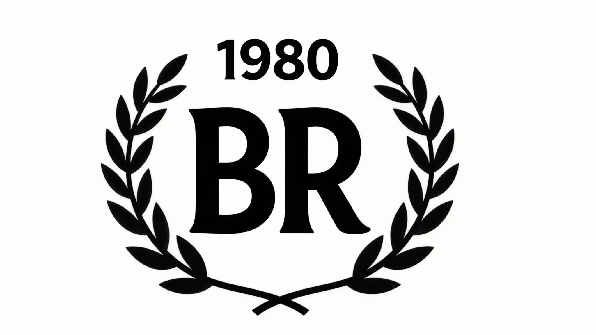 Minimalist logo design, letters 'BR' centered inside a simpl...