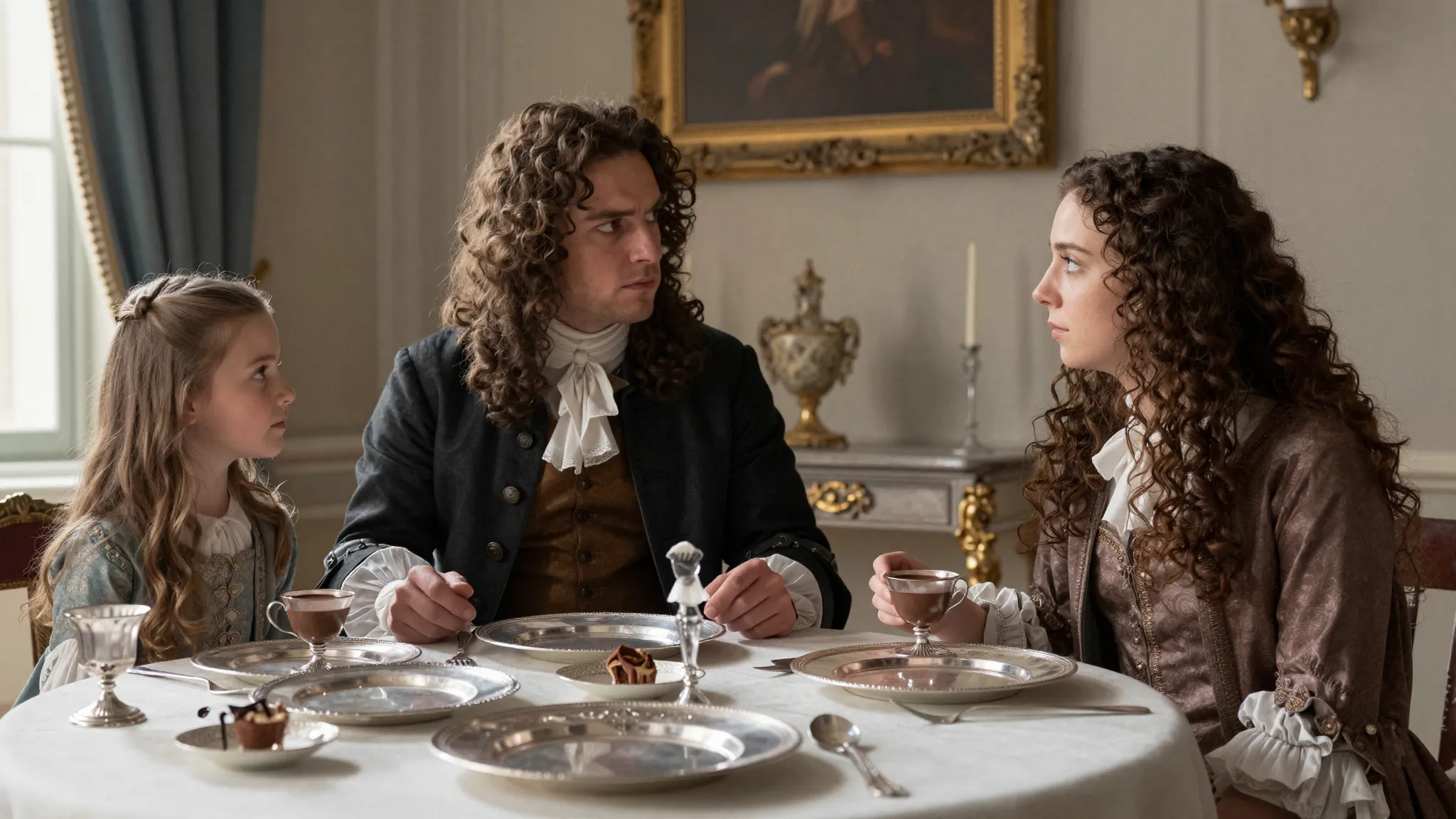A 17th-century French dining room, a young nobleman and his ...