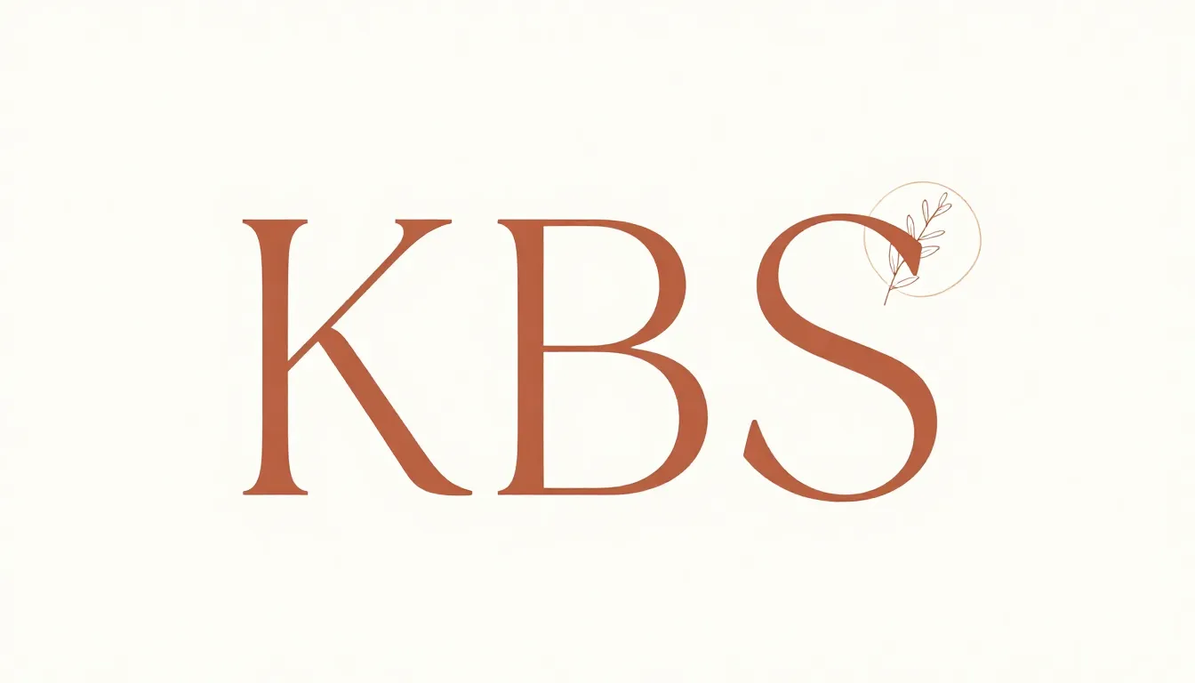 Minimalist logo design for handmade cosmetics, letters 'KBS'...