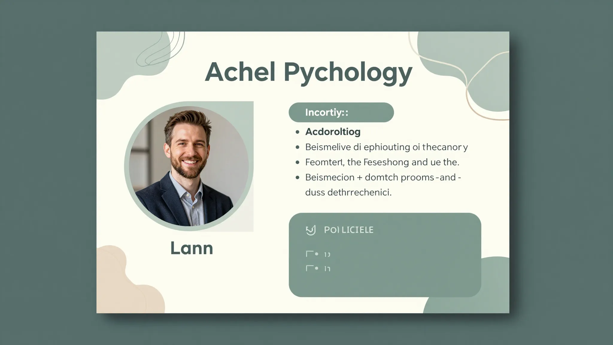 Modern 2026 graphic design layout for a psychology flyer, A4...