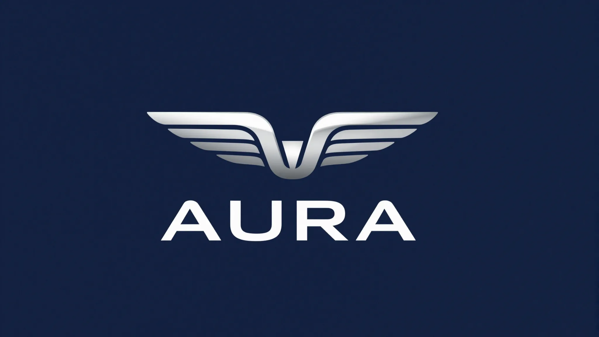 Minimalist luxury logo for a sports car brand named 'AURA', ...