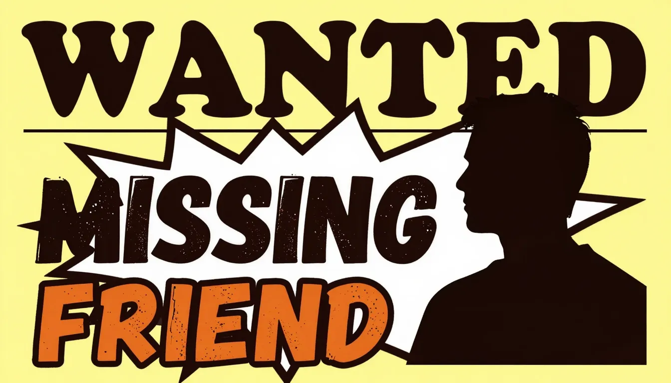 A funny 'Wanted' poster with a silhouette of a man, the word...