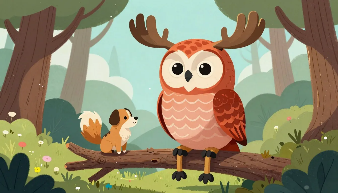 Whimsical storybook illustration of a funny fantasy animal s...