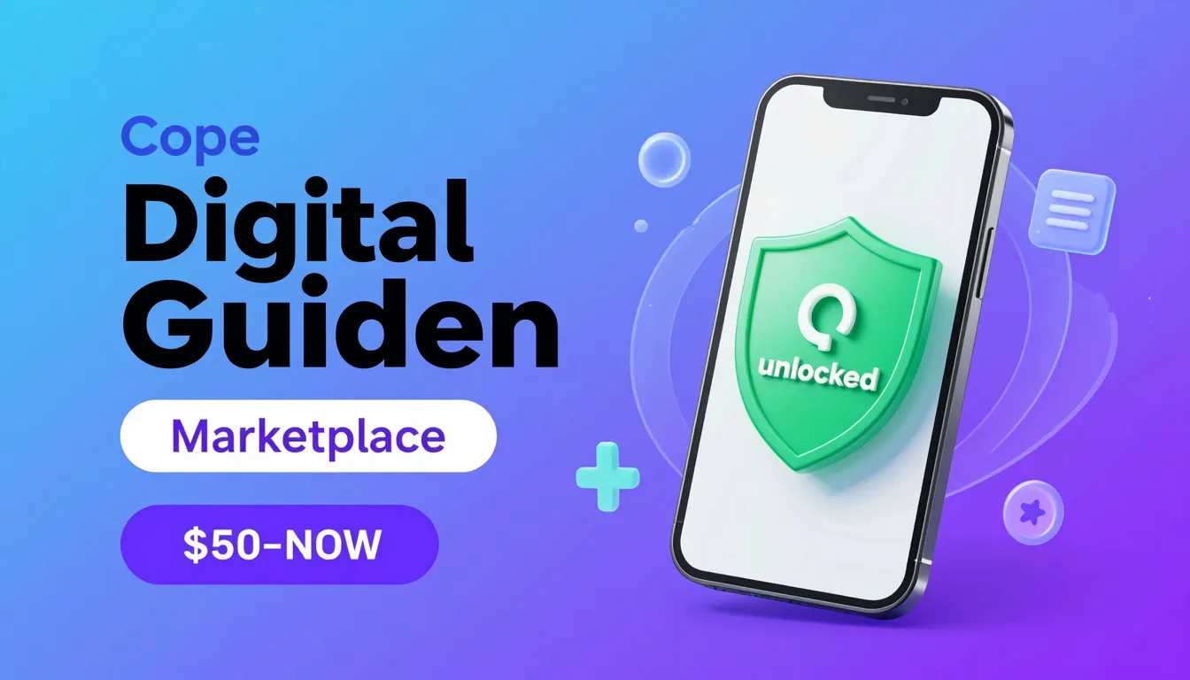 A professional marketplace banner for a digital guide, a sle...