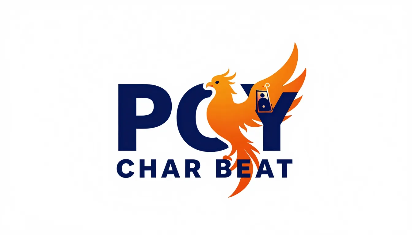 A modern logo design for a music brand named 'POY CHAR BEAT'...