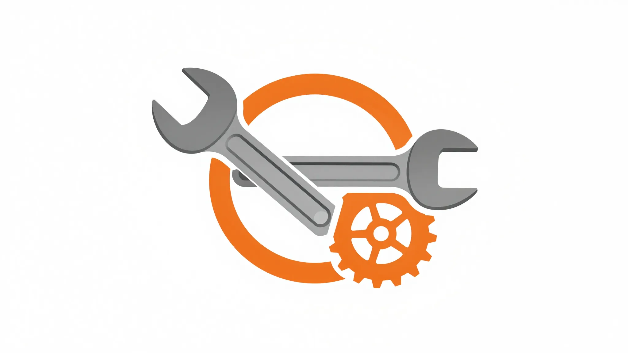 Minimalist logo for a locomotive repair service, a heavy wre...
