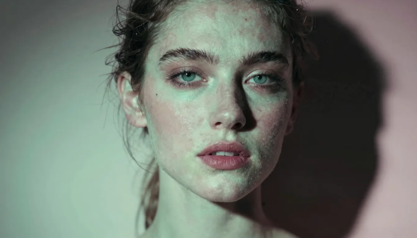 A high-contrast portrait with dramatic lighting and sharp sh...
