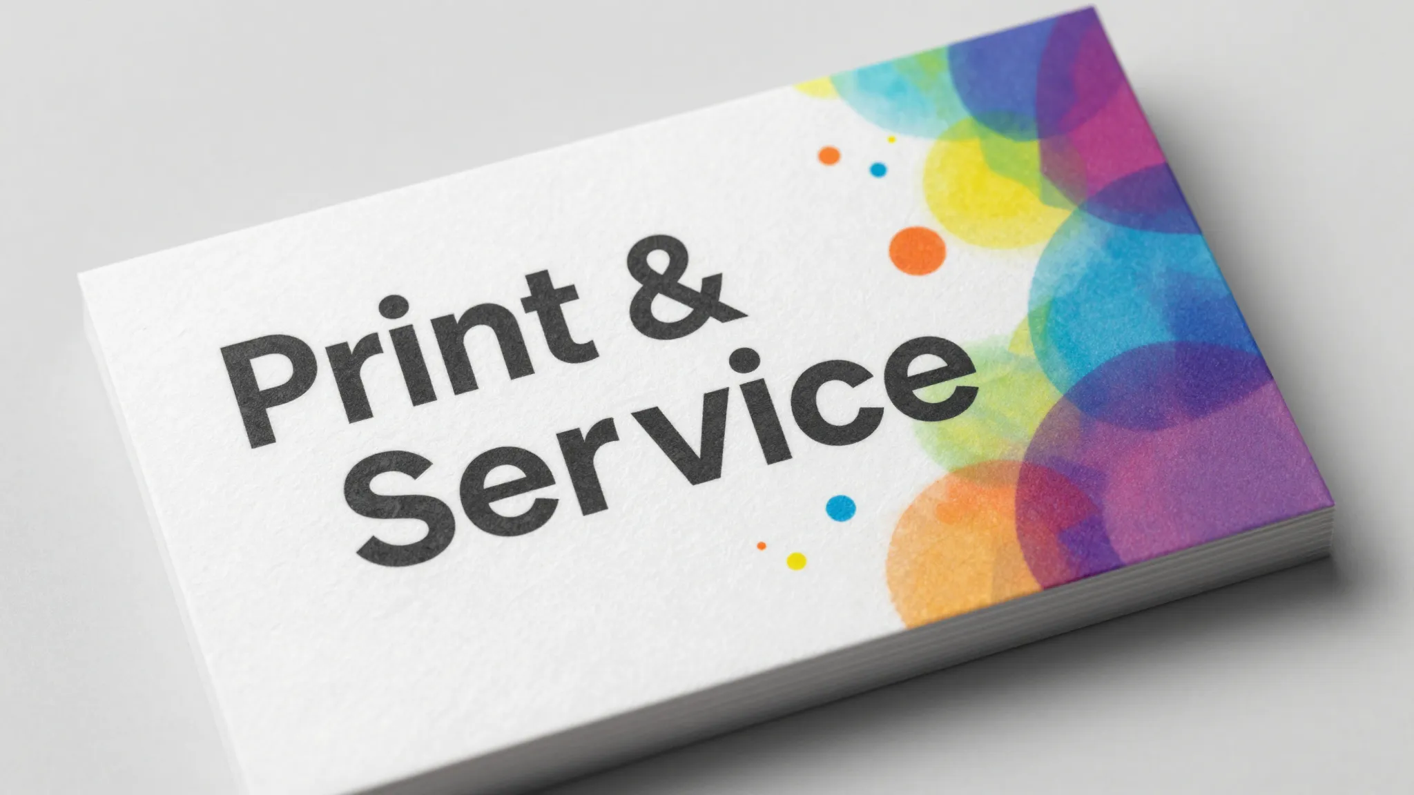 A high-quality mockup of a business card for a printing hous...