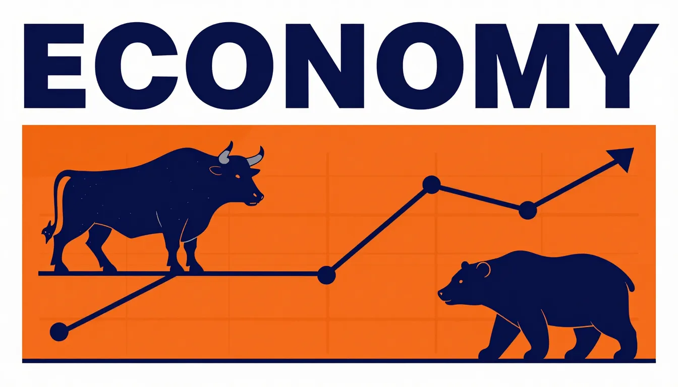 Abstract conceptual poster for Economics department, bold La...