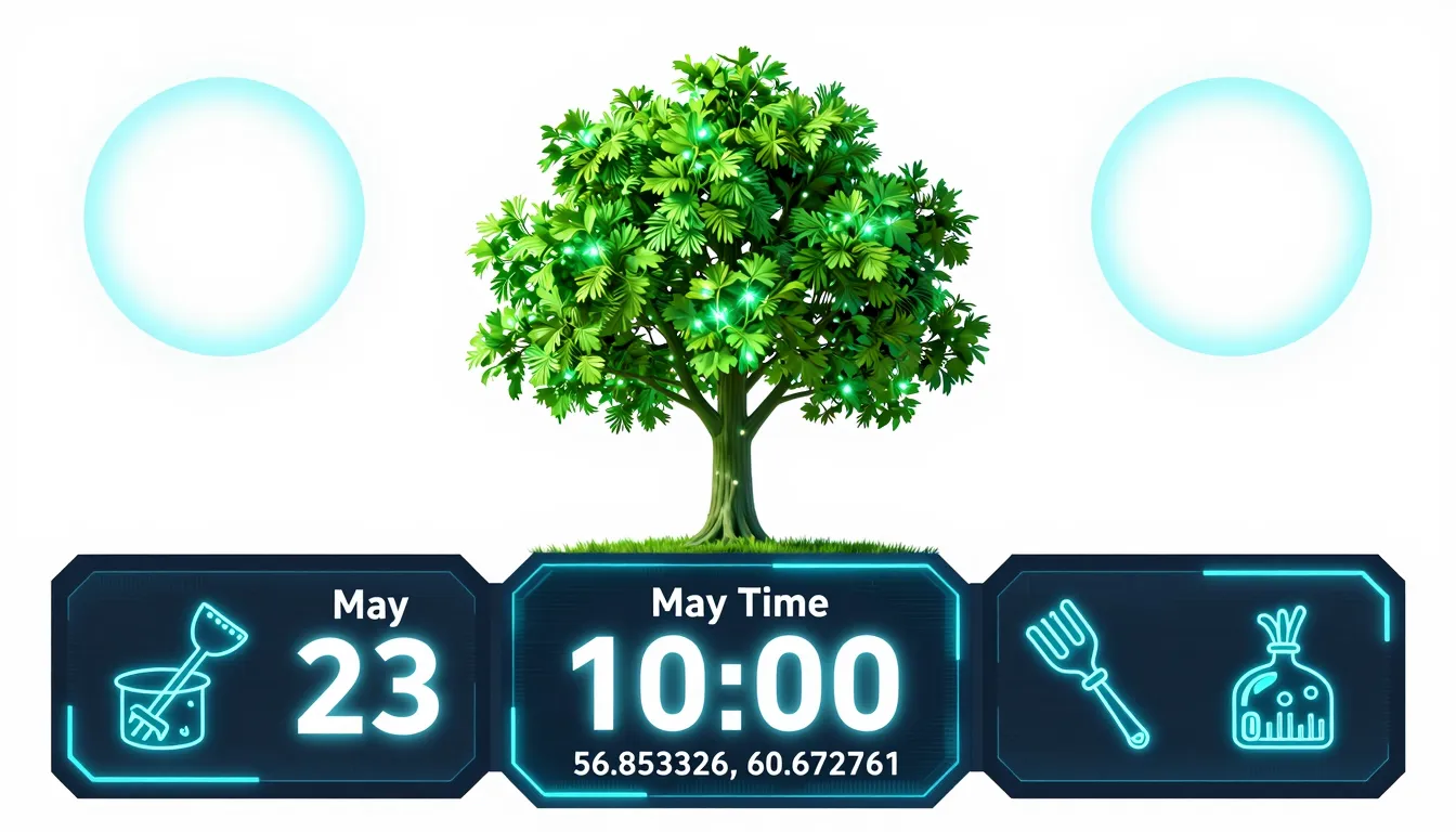 Horizontal 16:9 infographic, white background. Central glowi...