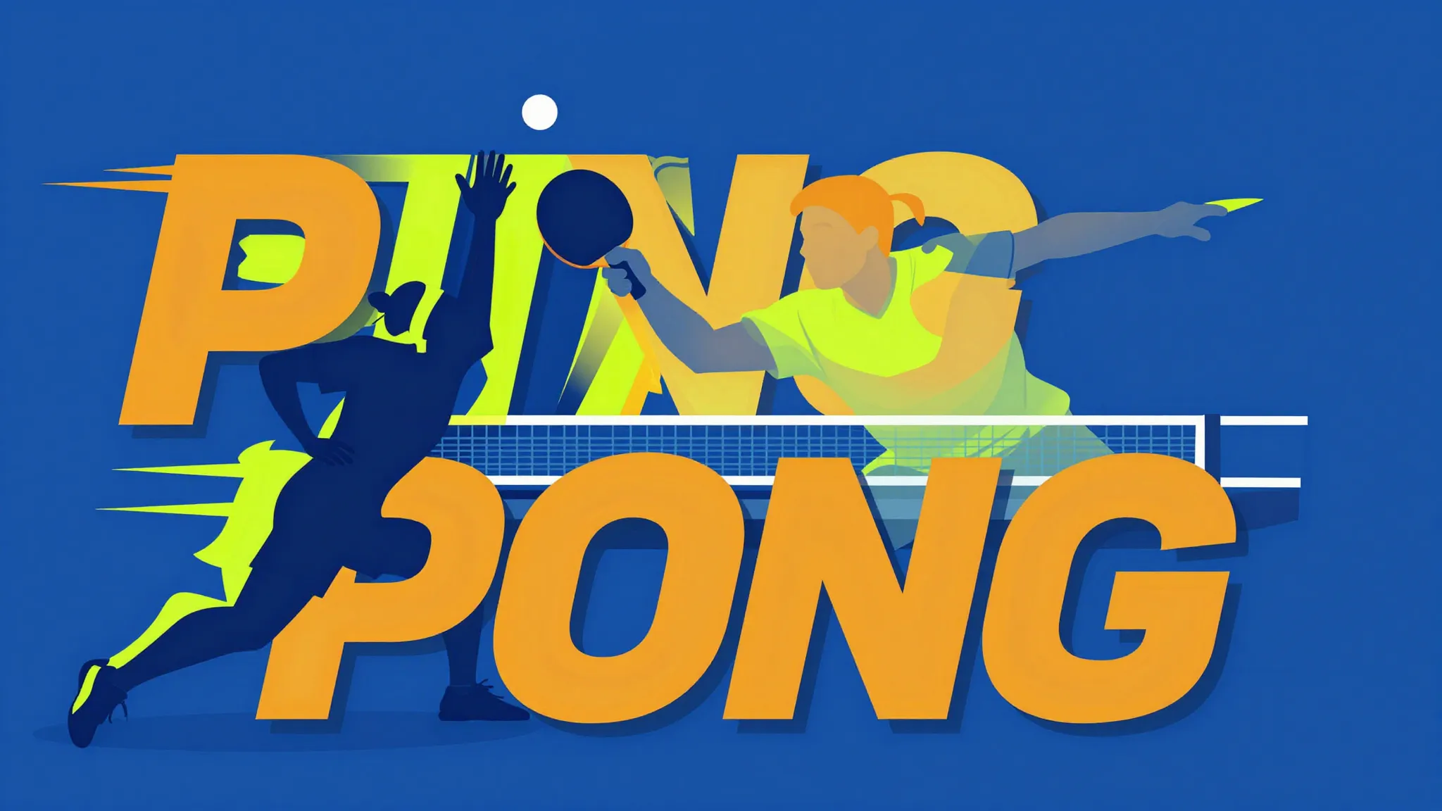Modern graphic design for a table tennis tournament poster, ...