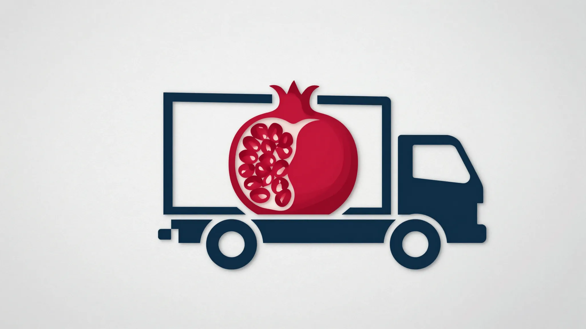 Logo design for wholesale fruit delivery. A stylized truck s...