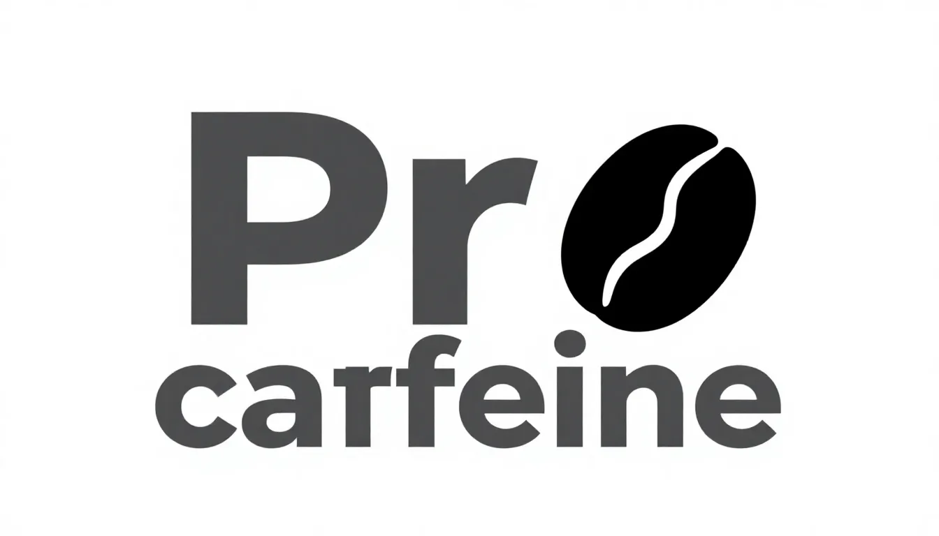 Minimalist logo design for a coffee shop named 'Pro caffeine...