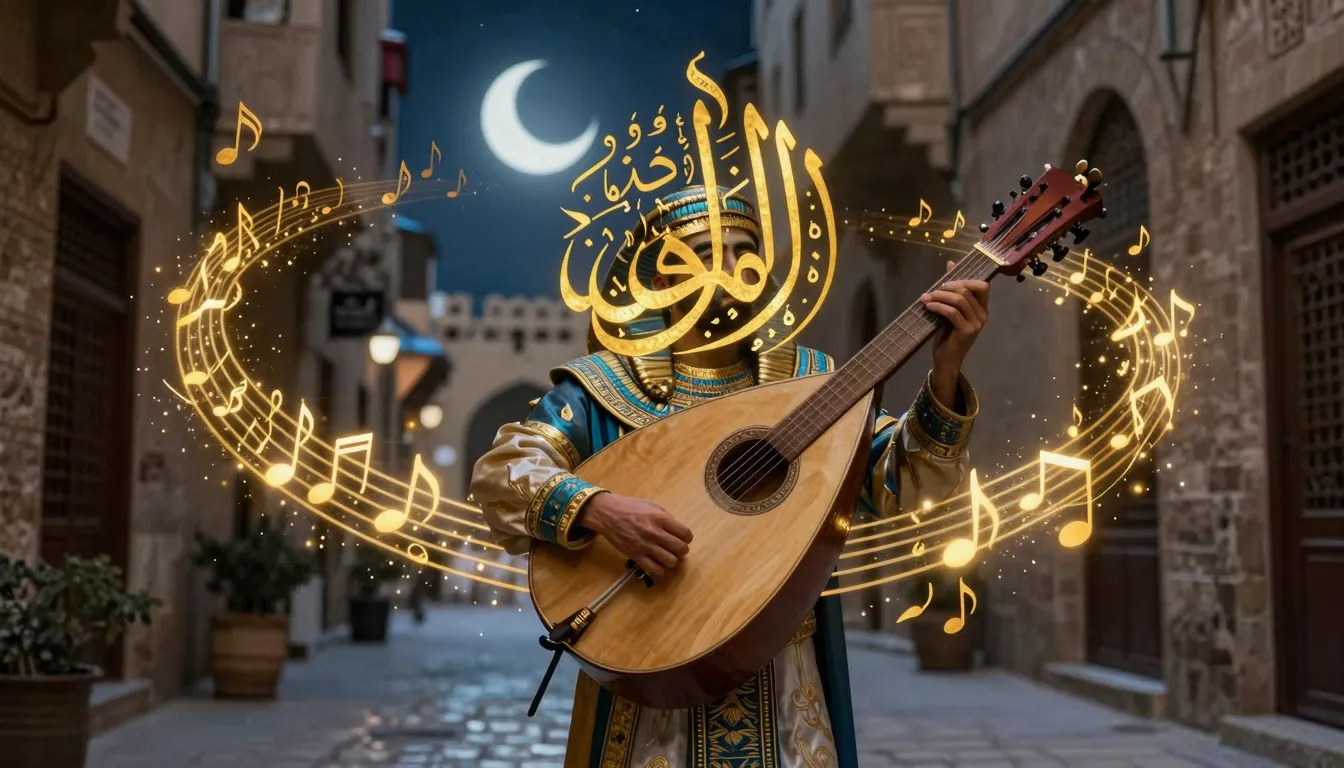 A vibrant, artistic representation of musical notes transfor...