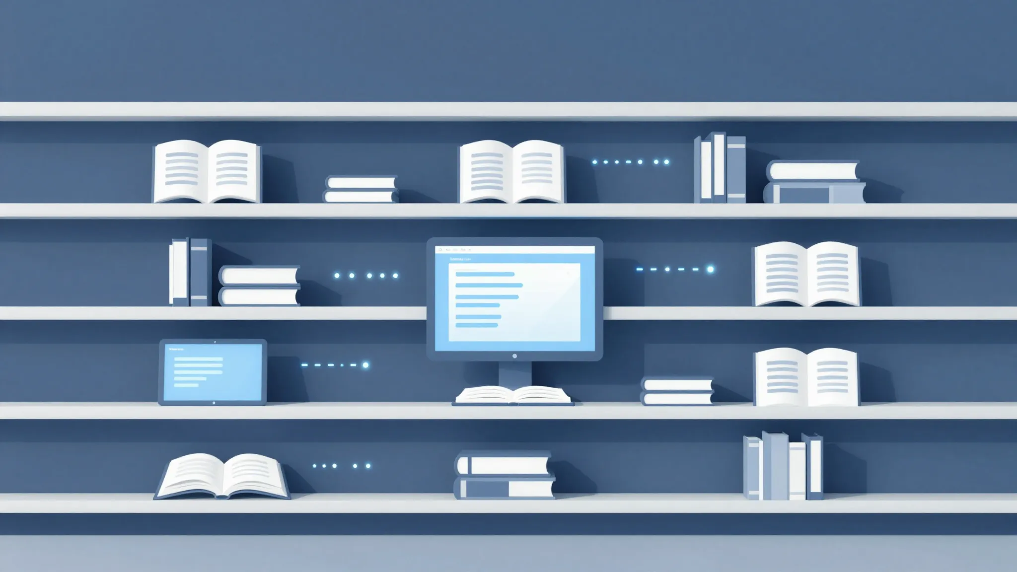 A conceptual illustration of a digital library or documentat...