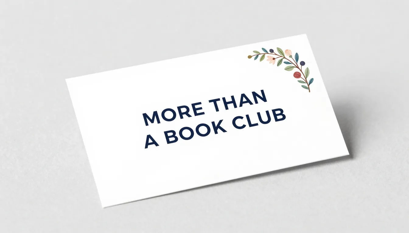 Back side of a business card, clean white background, 'MORE ...