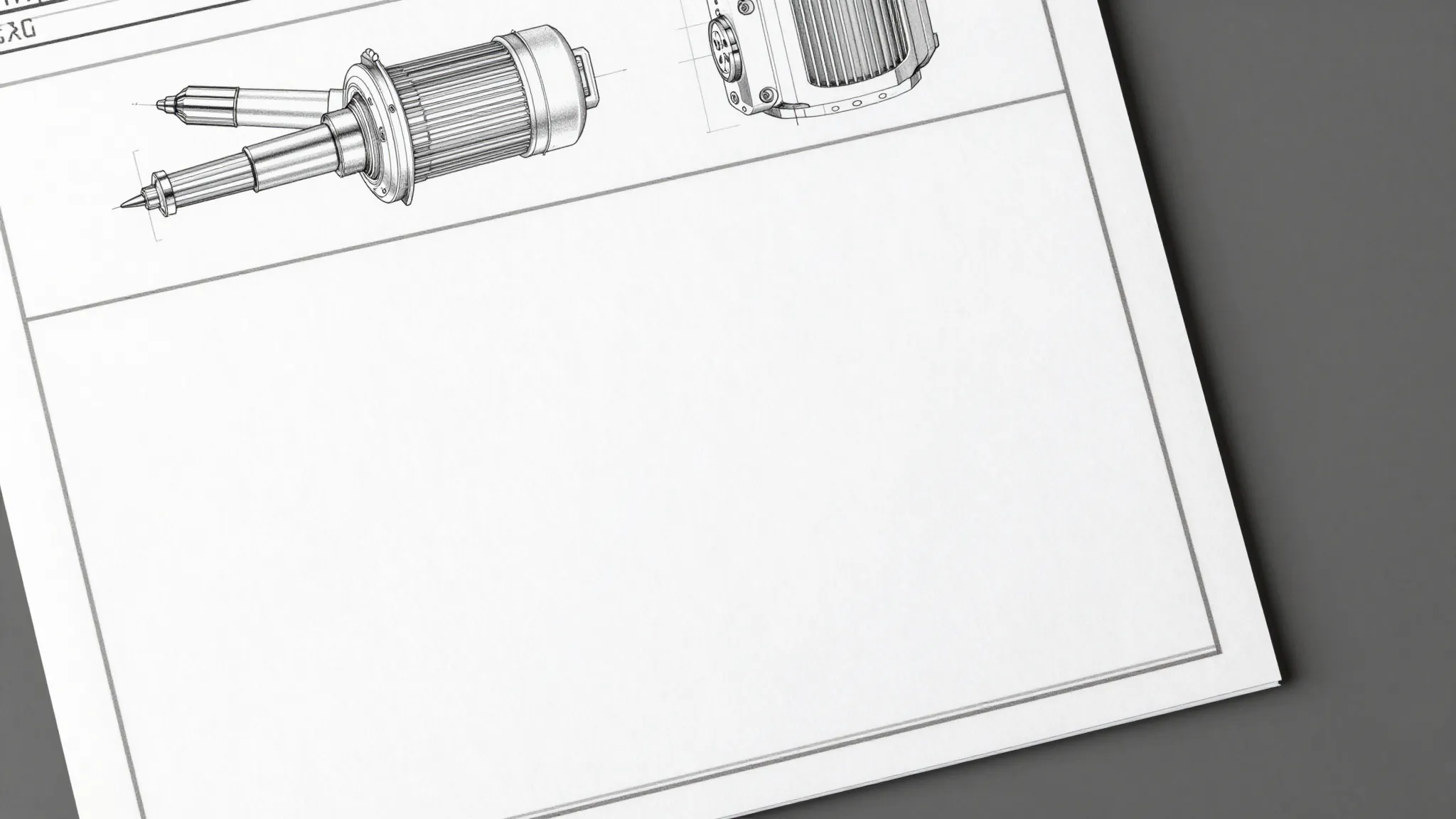 Blank white diagnostic report sheet, professional engineerin...