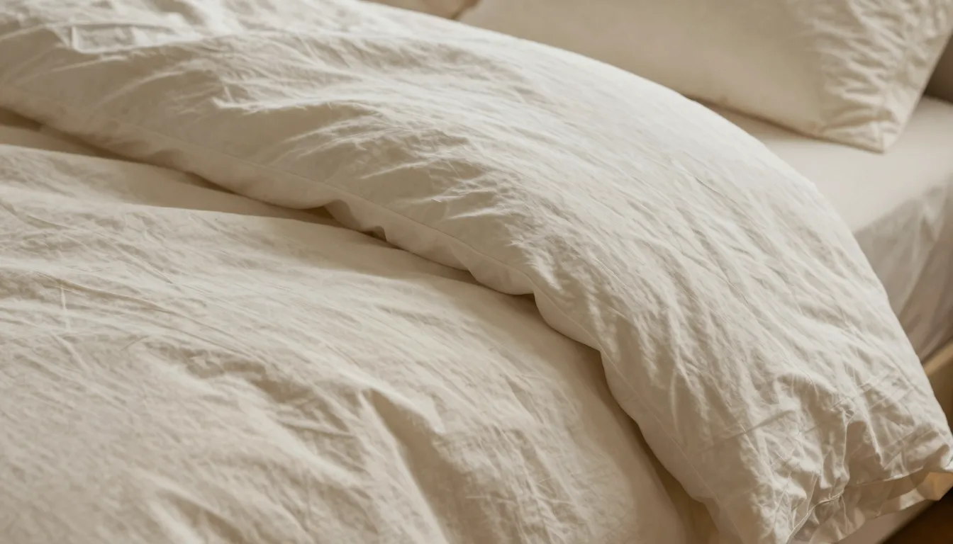 Close-up of high-quality fabric texture, soft cotton bed lin...