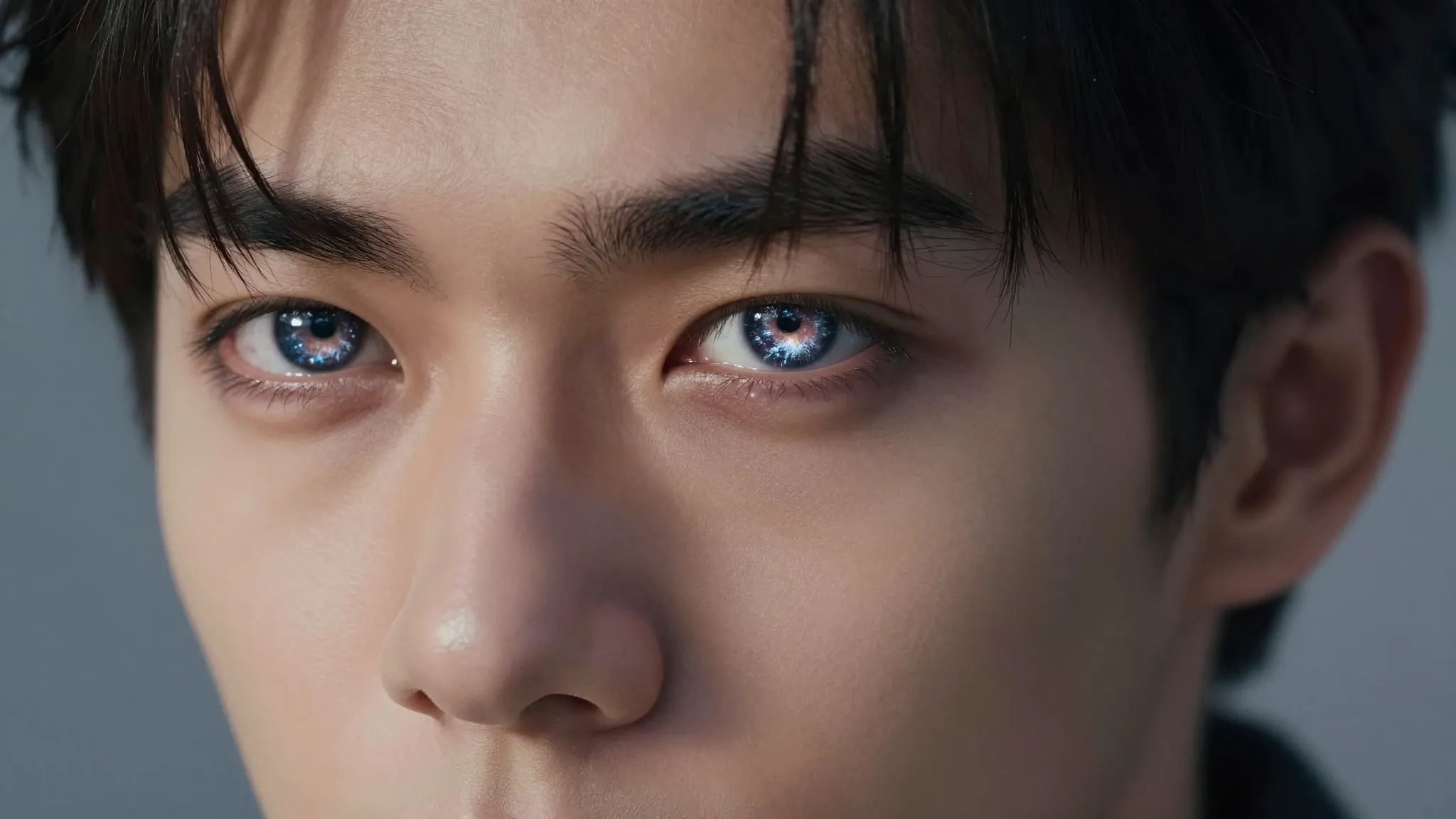 Close-up portrait of an exceptionally handsome man with chis...