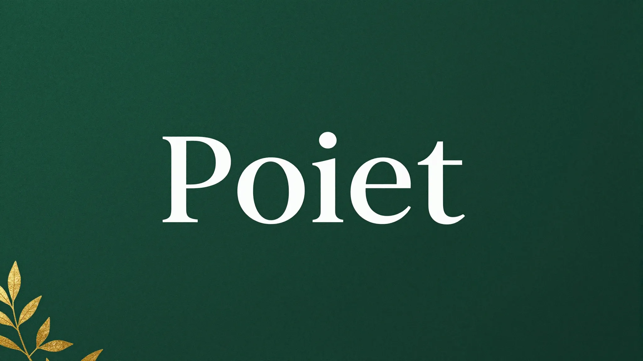 A professional social media banner for a poet, solid deep em...