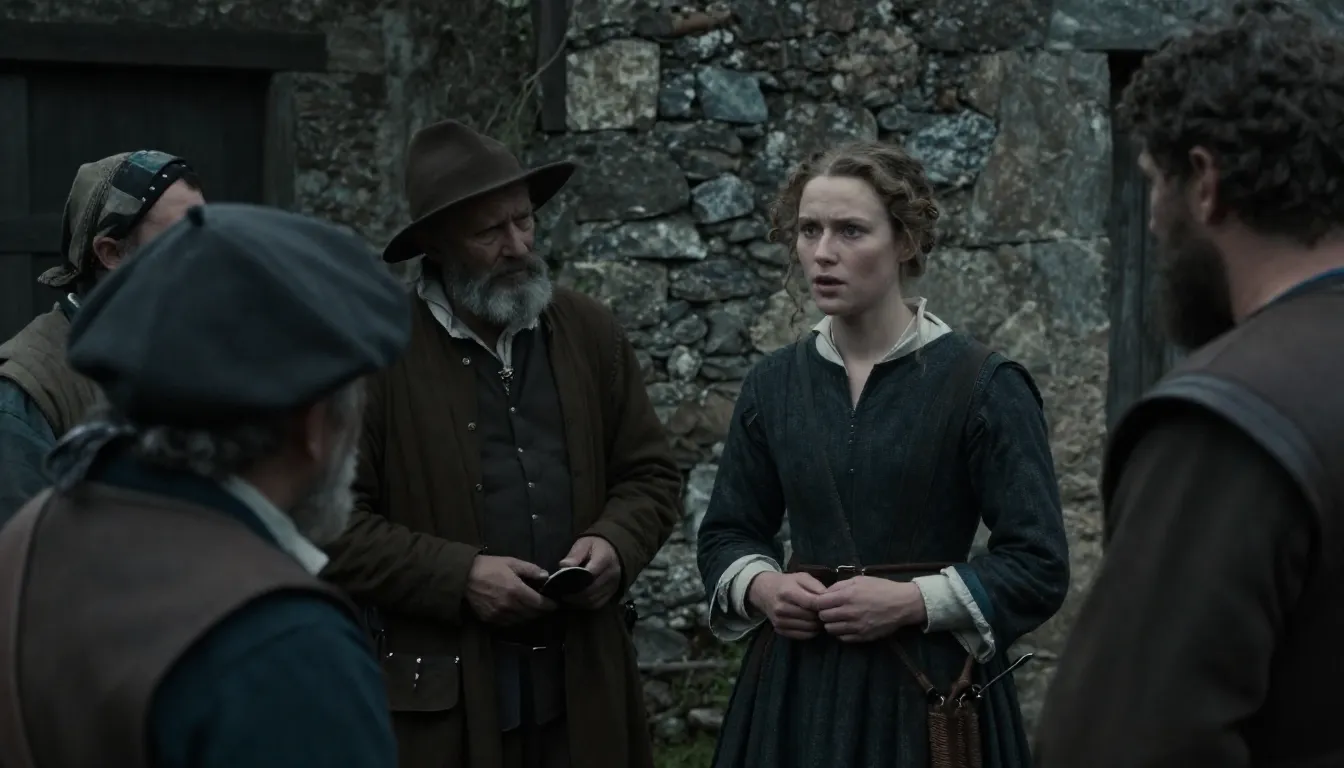 A cinematic scene in a 16th-century French village, a young ...