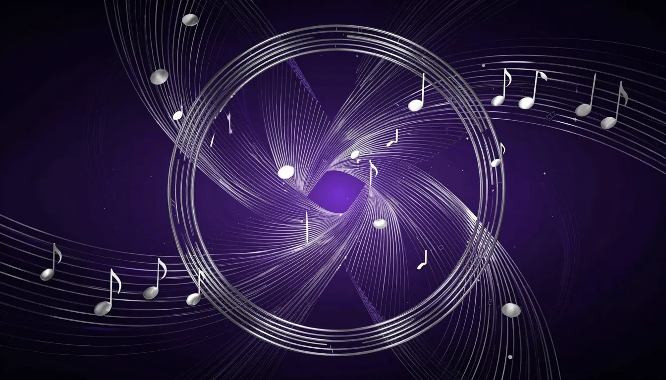 Abstract representation of complex music, intricate geometri...