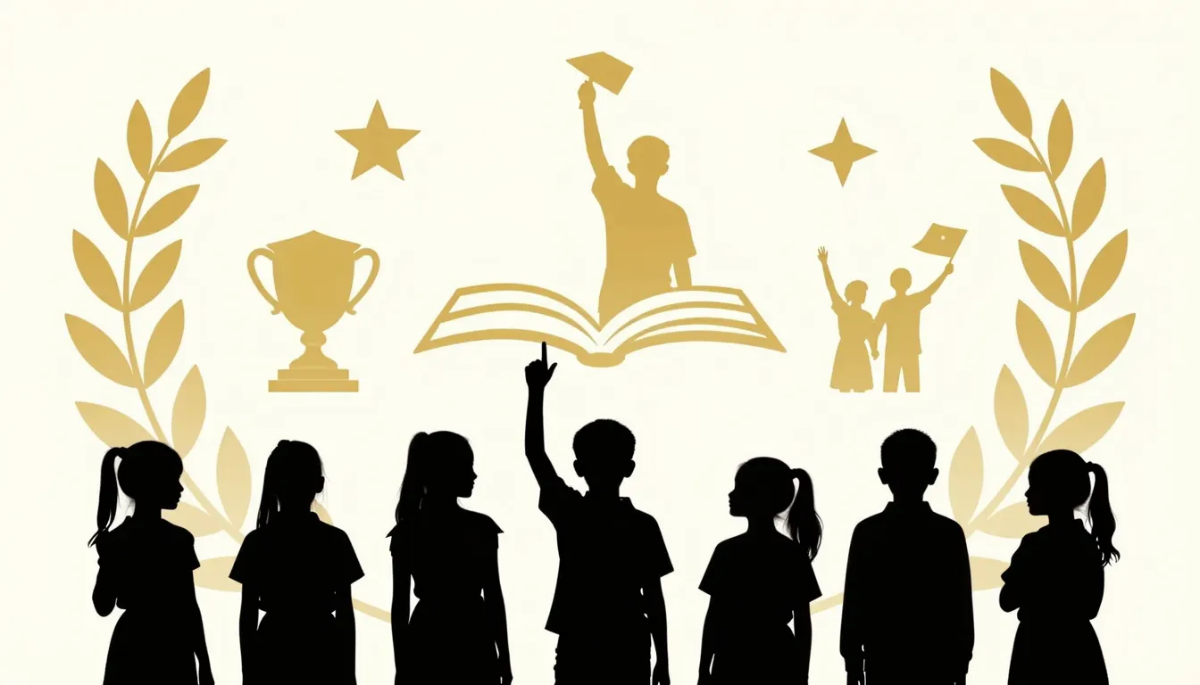 A bright and inspiring poster background for a school ceremo...