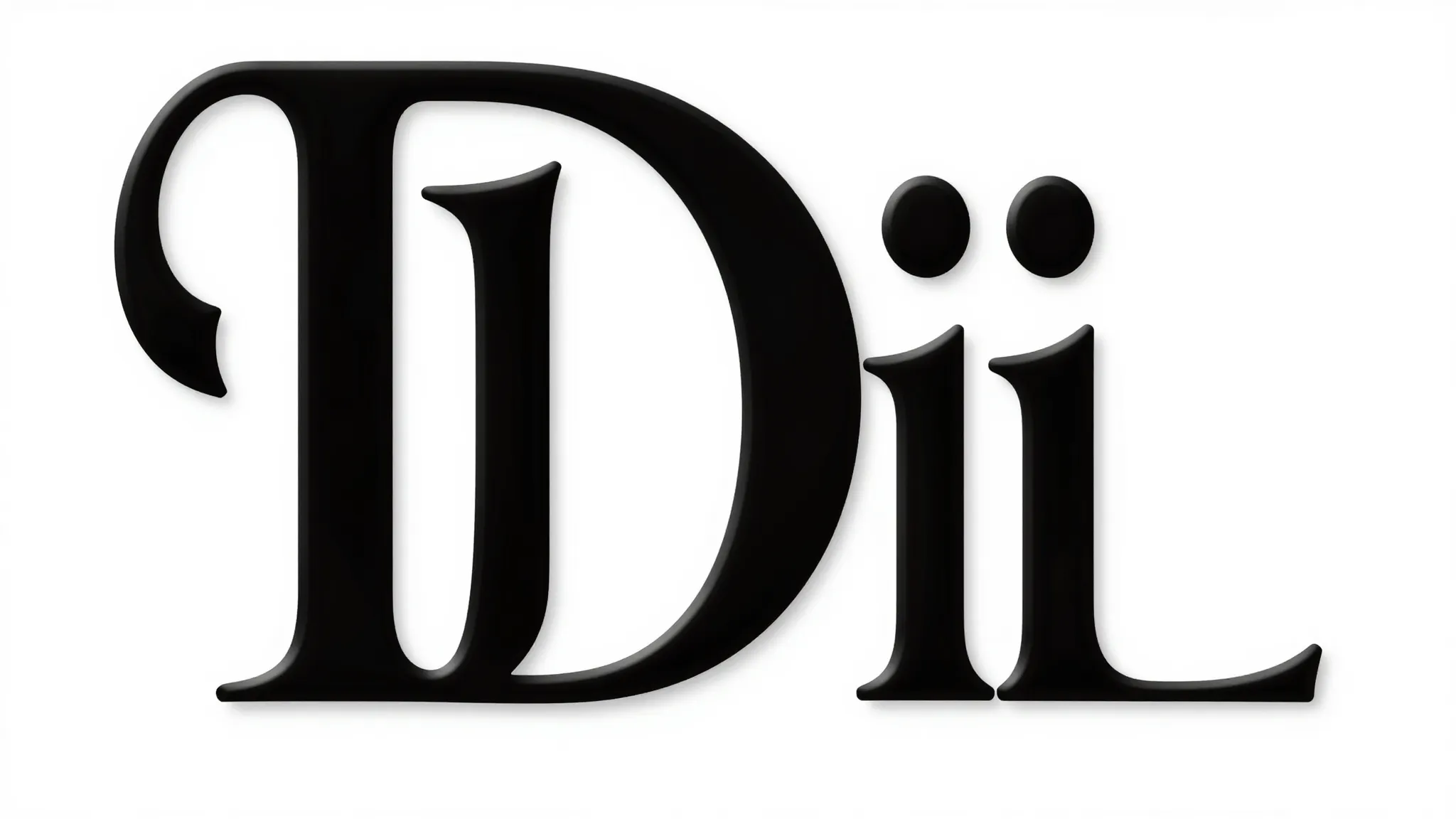 Logo design for leather cliché, the word 'Di' in high-contra...