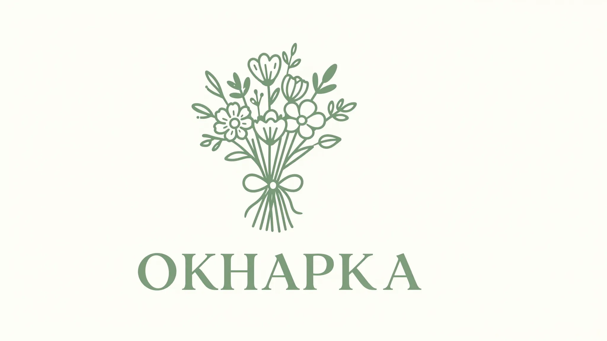 Minimalist logo design for a flower shop. The icon features ...