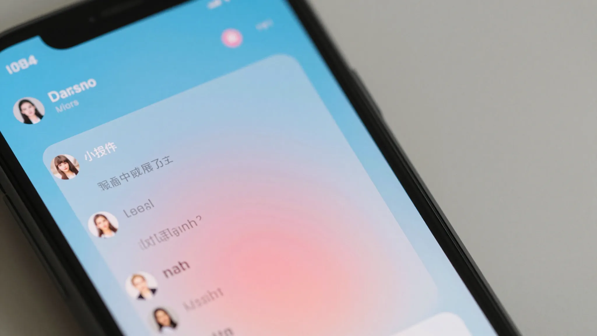 A close-up of a smartphone screen displaying a professional ...