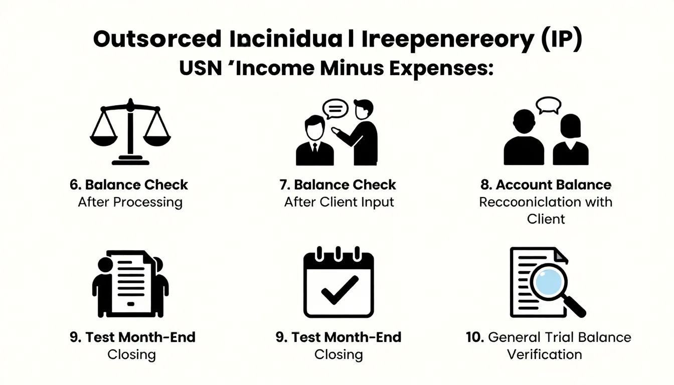 A visual representation of the next five steps of an outsour...