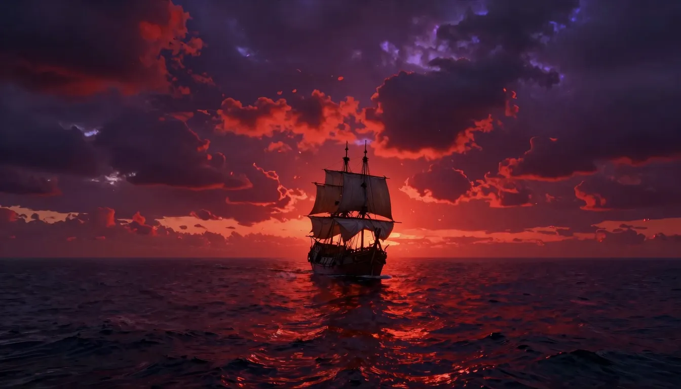 Cinematic seascape in the style of Ivan Aivazovsky, a lonely...