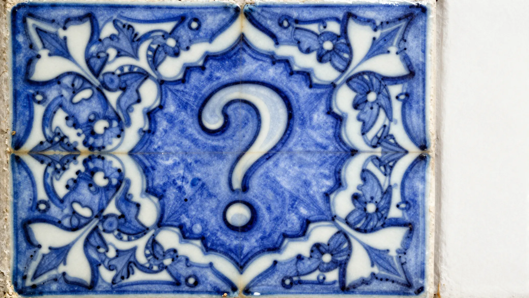 A beautiful blue ceramic tile with traditional Turkish patte...