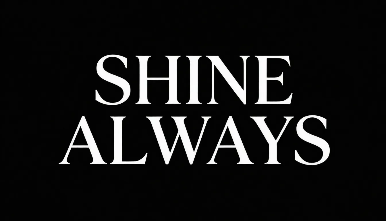 Minimalist black background with elegant white serif text 'S...