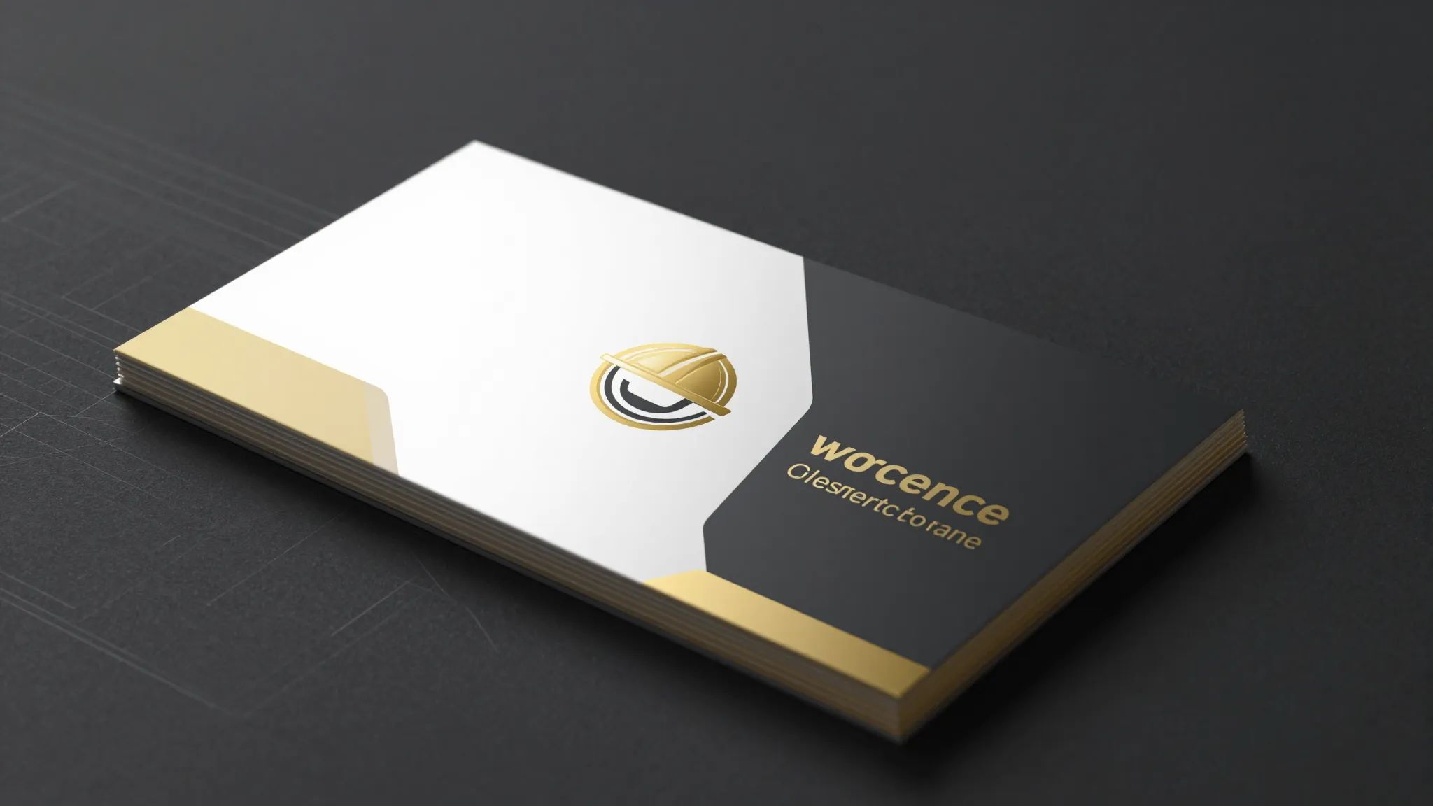 Modern business card design for a construction engineer, dar...