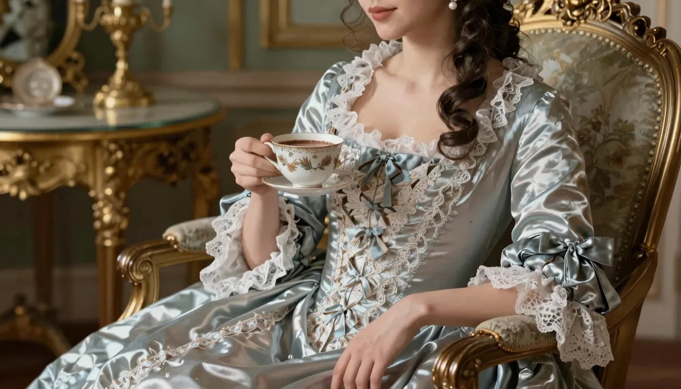 A beautiful 17th-century French countess in a luxurious boud...