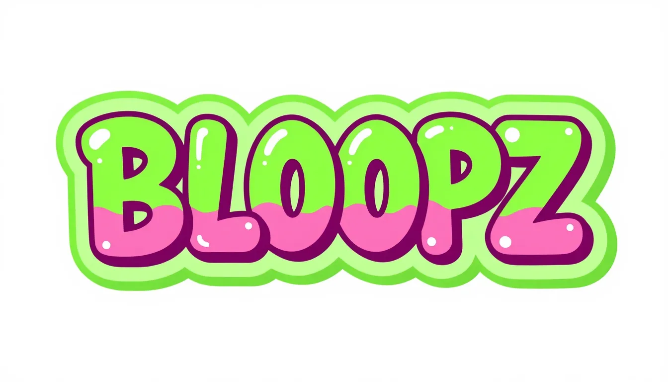 Youthful vibrant logo for music band 'BLOOPZ', bold bubble t...