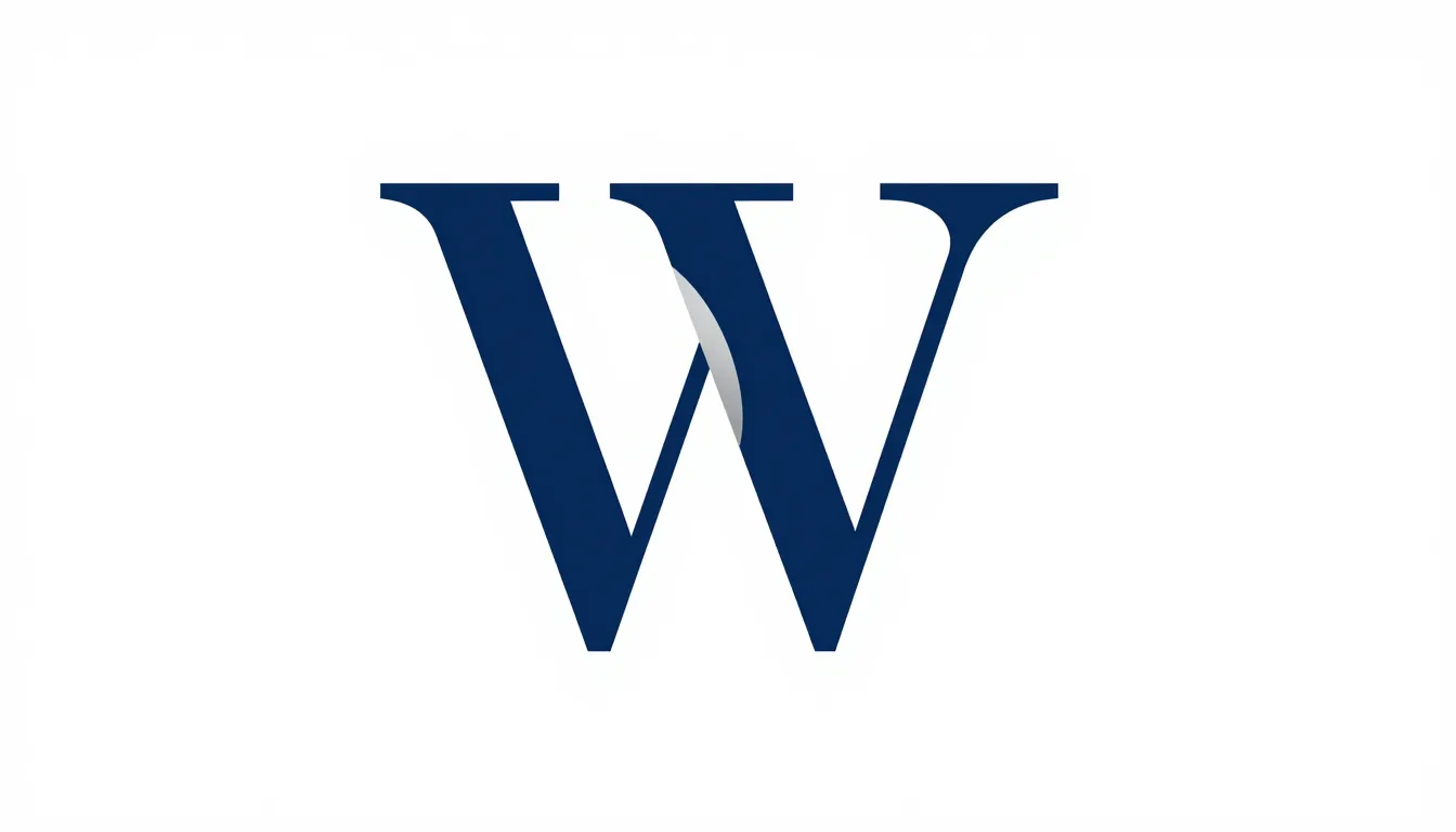 Minimalist monogram logo design of letters 'W' and 'T' inter...