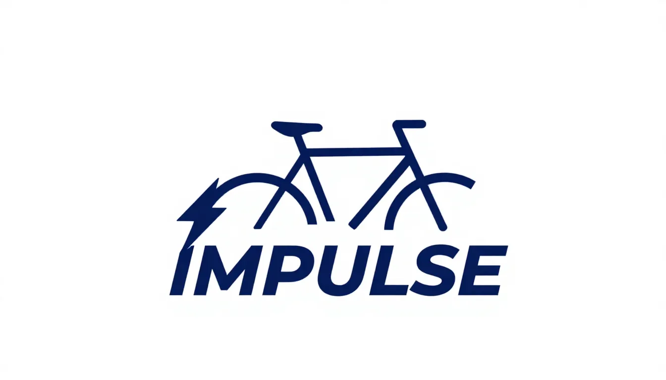 Minimalist logo for a brand named 'IMPULSE', stylized letter...