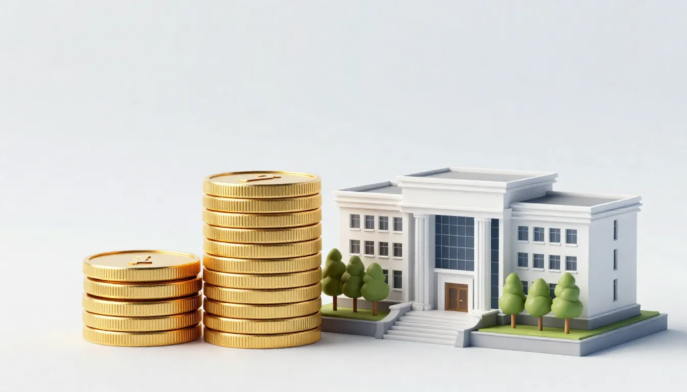 A professional infographic style image showing a golden coin...