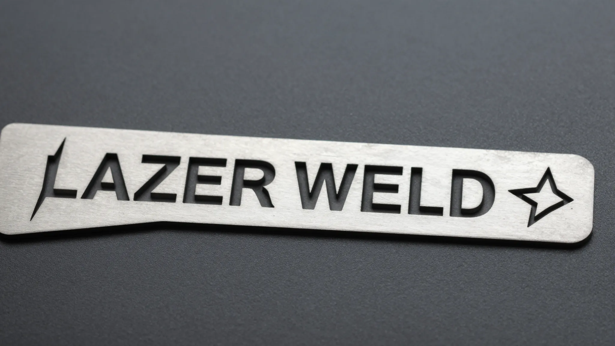 A high-quality industrial stencil cut from stainless steel w...