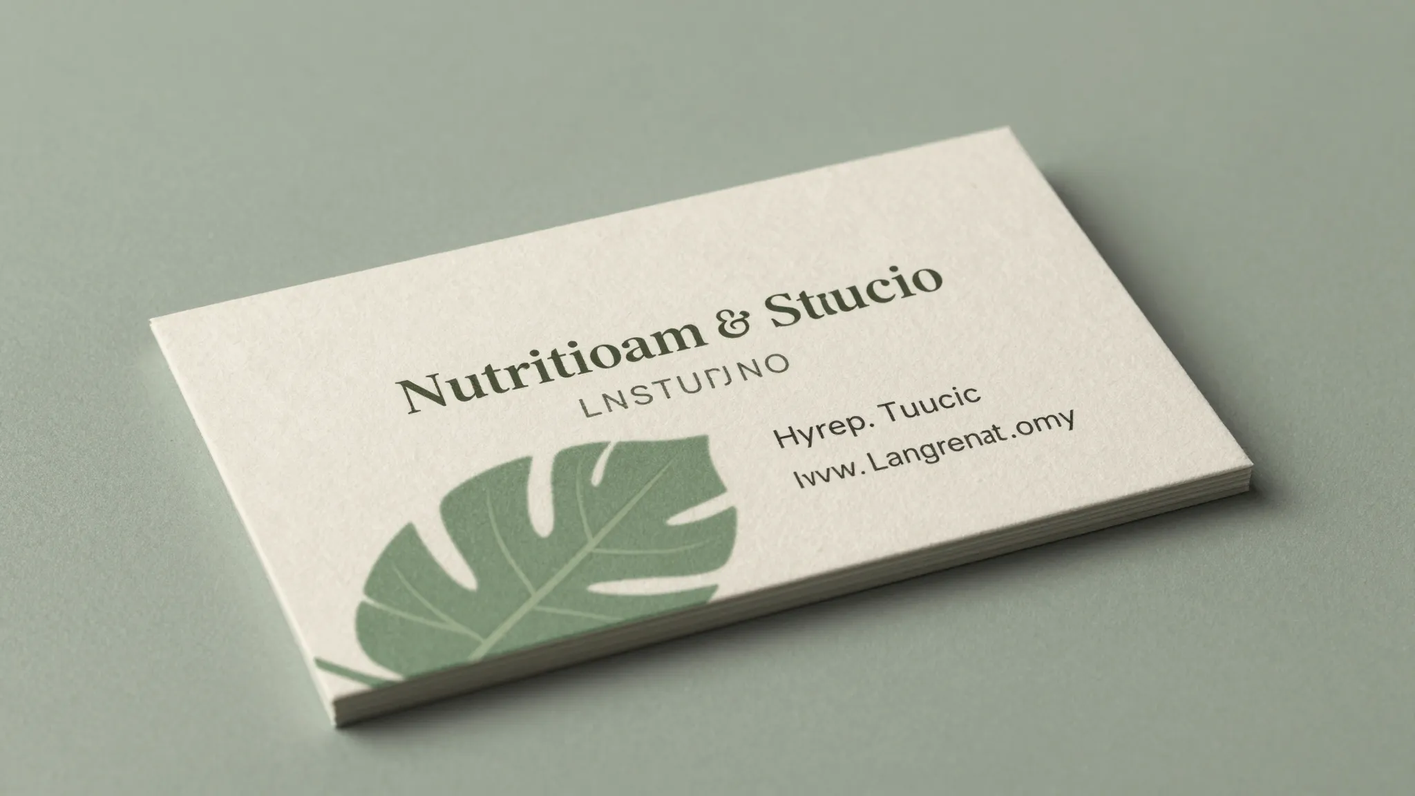 Professional business card design for a nutrition and exerci...