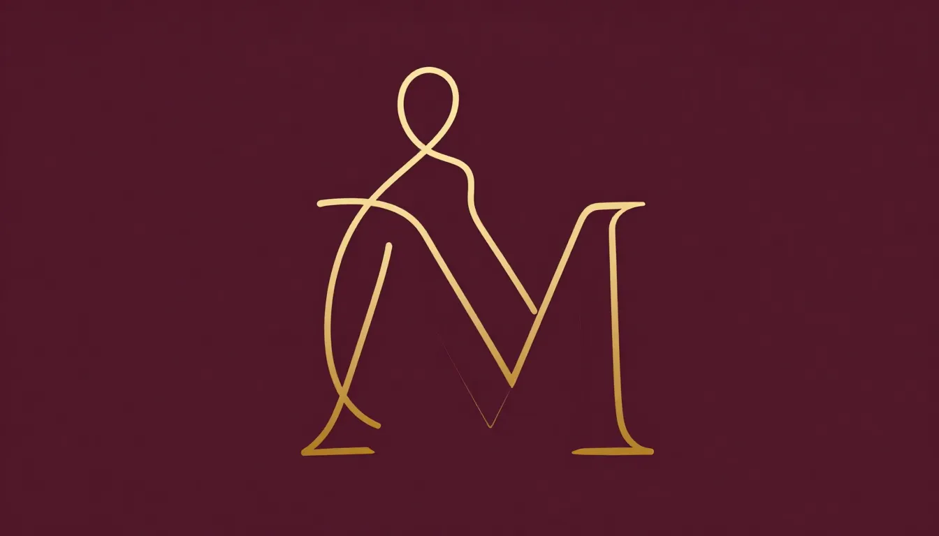 Minimalist luxury logo design, a single continuous gold line...