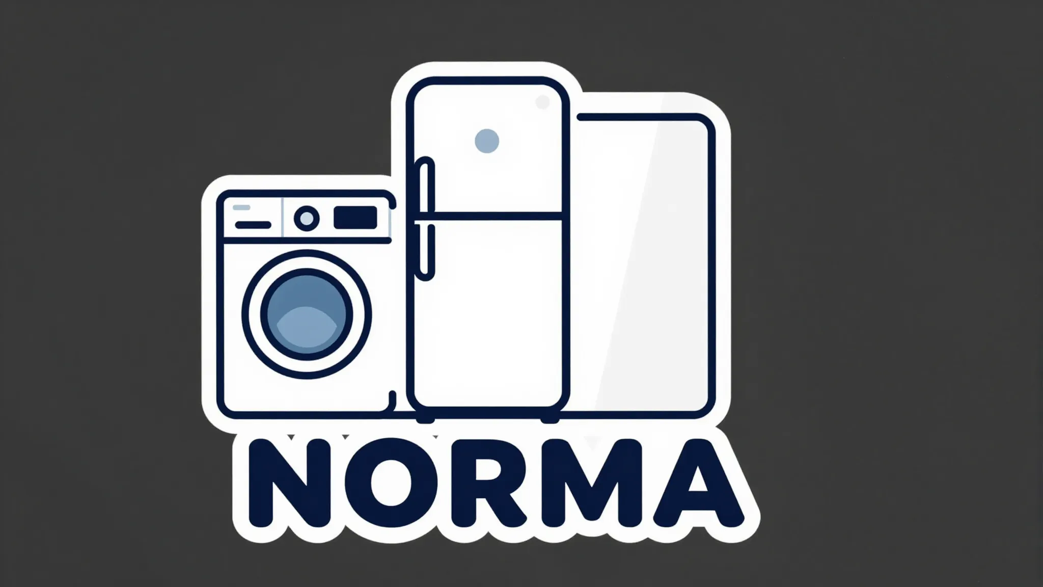 A professional logo for a used home appliance store. A styli...