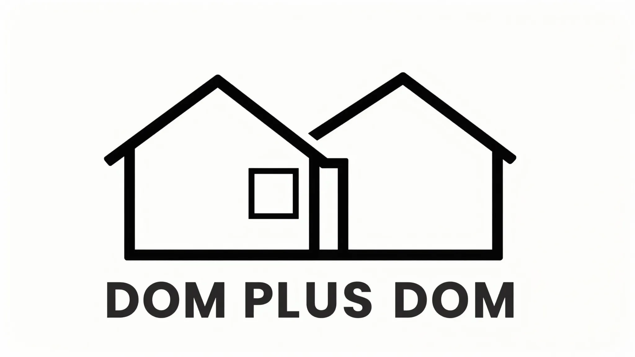 Minimalist logo design for a modular house company, two adja...